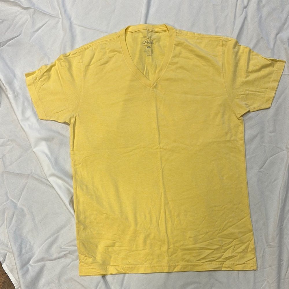 Yellow Short Sleeve Crew Neck Tee Relaxed Fit